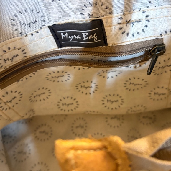 Myra Bag Cotton & Cowhide Tote bag - Picture 4 of 13